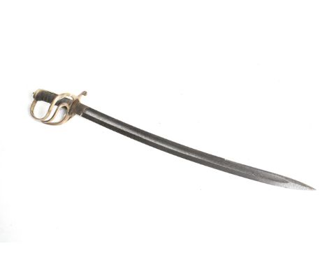 A 19th century British 1821 pattern light cavalry sword. Stamped '11' to underside of the hilt. No marks to blade. Blade L59.