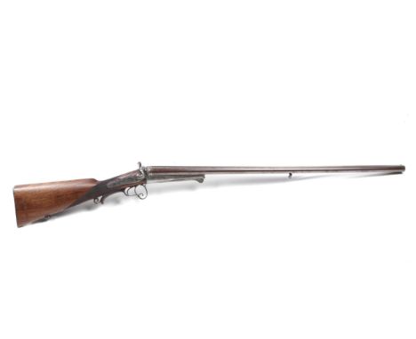 A Justin Thiers of Liege double barrelled side by side 16 gauge shotgun. No visible serial number, 29.5 inch barrels with cyl