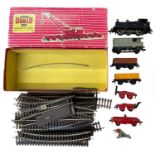 A mixed lot of various Hornby Dublo 00 gauge rolling stock, held within an original box.
