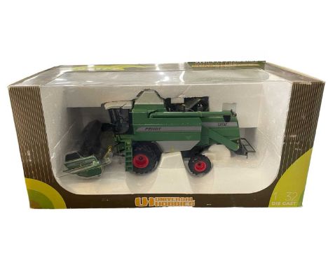 A boxed Universal Hobbies 1:32 scale model Fendt 5250E Combine Harvester