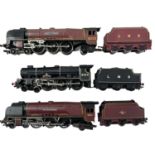 Three 00 gauge locomotives with tenders, to include - Hornby 6233 Duchess of Sutherland - Lima