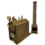 A large steam boiler with chimney, no discernible makers name. Length approximately 30cm