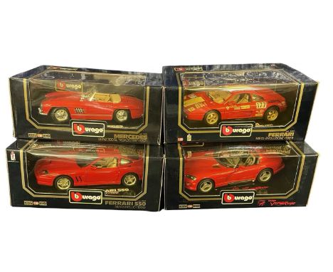 A collection of boxed Bburago car models, to include: - 1992 Dodge Vipers RT/10 - 1991 Ferrari 348tb Evoluzione - 1996 Ferrar