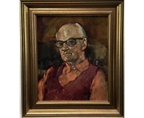 Charles Bannerman (1930s) oil on board - portrait of a gentleman, 24cm x 29cm, framed