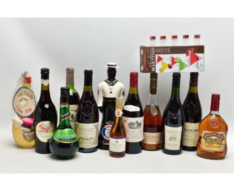 ALCOHOL, one box containing a mixed collection of Armagnac, Rum, Wine and Spirit comprising one bottle of Janneau Grand Armag