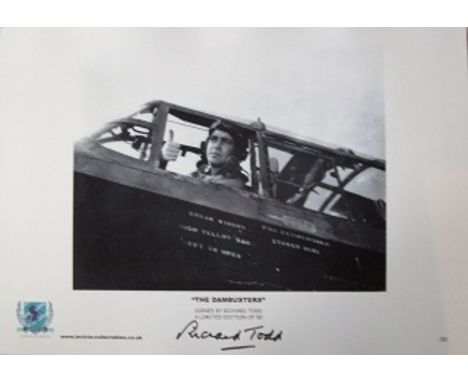 DAMBUSTERS 16x12 inch photo print a limited edition of only 50, produced by ourselves and signed by actor Richard Todd (1919-