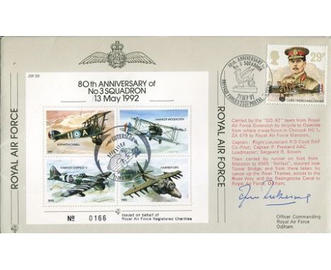 BATTLE OF BRITAIN 70th anniversary of the Battle of Arras cover signed by Flt Lt James Pickering AFC, who also flew the aircr