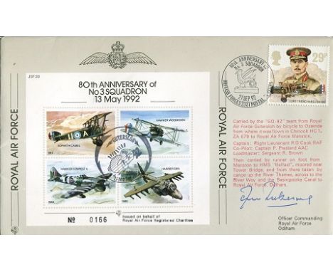 BATTLE OF BRITAIN 70th anniversary of the Battle of Arras cover signed by Flt Lt James Pickering AFC, who also flew the aircr