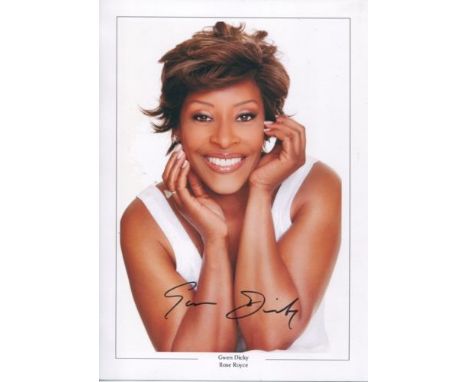 MOTOWN LEGEND 8x12 inch photo signed by Motown legend Gwen Dicky, lead singer with Rose Royce who are best known for several 
