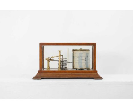 A cased seven-day recording barograph, late 19th/early 20th century, by Negretti &amp; Zambra Ltd., Aylesbury, under a glazed