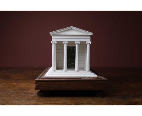 A plaster of Paris model of Ilisos Temple, c.1820s, French, attributed to Jean-Pierre and François Fouquet, raised on a mahog