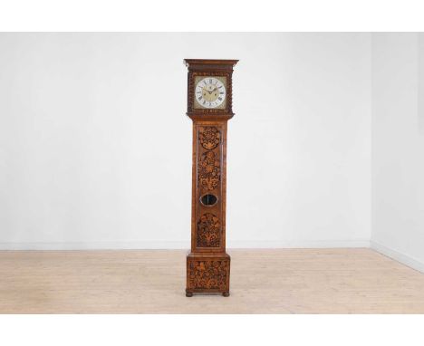 A William and Mary walnut and marquetry longcase clock by Joseph Windmills of London, c.1700, with an eight-day movement with