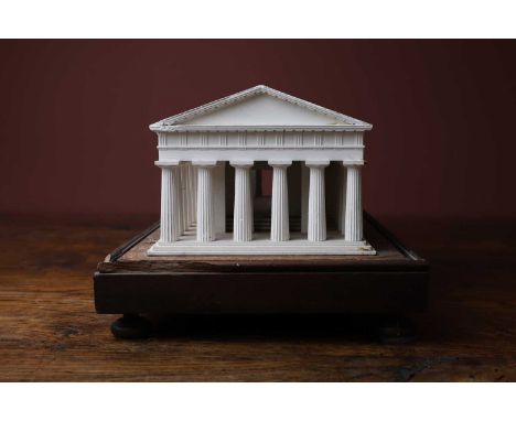 A plaster of Paris model of the Temple of Hera II at Paestum,  c.1820s, French, attributed to Jean-Pierre and François Fouque