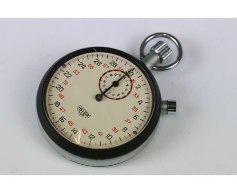 A mid 20th century c.1964 Heuer pocket stopwatch. 