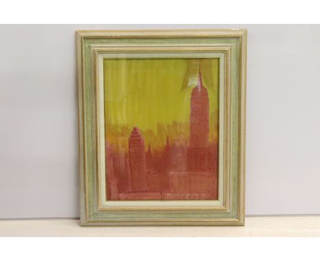 John Sampson, an Impressionist view of New York, gouache, signed and dated, 48 x 38cm, framed and glazed