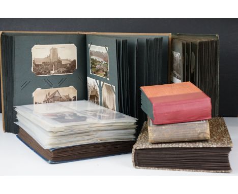 A large collection of early to mid 20th century postcards to include topographical, transportation, people and portrait examp