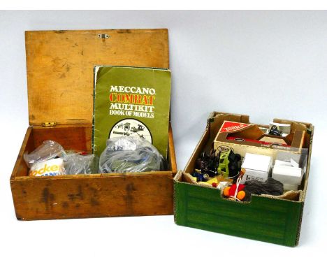 Pelham Clown and girl puppets, brass B.T.A double-decker bus, Tonka fire pumper, Matchbox, etc:- One Box.