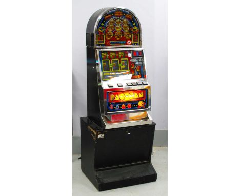 Mazooma 'Pac-Man' Fruit Machine Casino 92-207-858 model with domed top, complete with instruction manual and two keys, serial