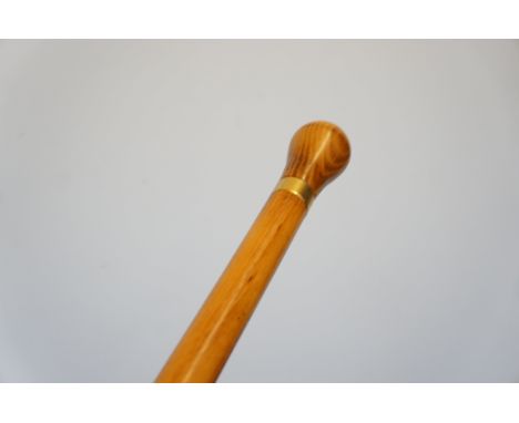 Walking stick with concealed flask - spring loaded