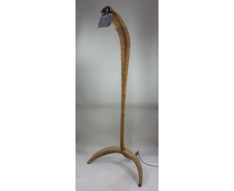 Tom Dixon, a wicker 'Cobra' floor lamp, designed 1993/4, 197cm high, provenance: purchased by the current owner from an exhib