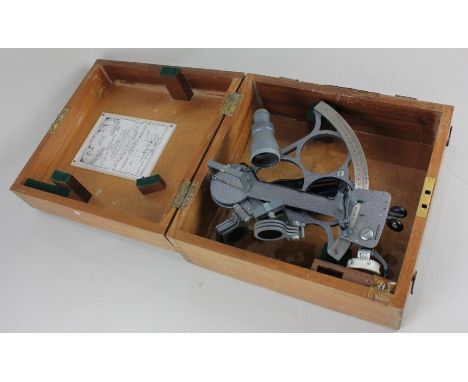 A Kelvin Hughes sextant No.70788, with certificate, in fitted wooden case