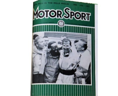 WITH MOSS IN THE MILLE MIGLIA.  by Denis Jenkinson. A very rare and interesting hardbound volume of text and photographs, bei