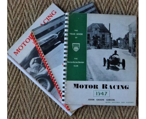 MOTOR RACING SCRAPBOOKS. Each with plastic spiral bindings in generally fair condition, Motor Racing 1946, (No 6) slight scuf