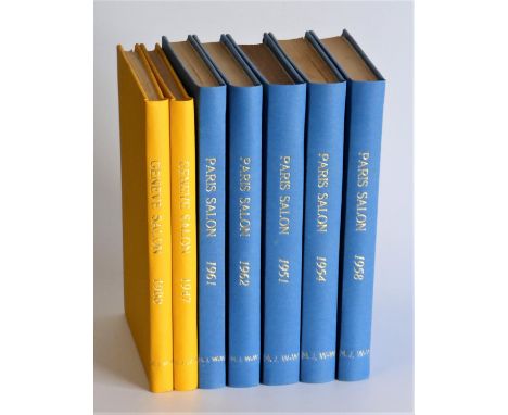 SALON DE L 'AUTOMOBILE ET DU CYCLE.  Five official programmes for the Paris Salon of 1951, 1954, 1958, 1961 and 1962. Bound w
