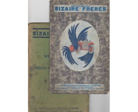 SIZAIRE FRERES C1927.  A detailed handbook with excellent line-drawings on 24pp with a colour-printed card cover. Also, a com