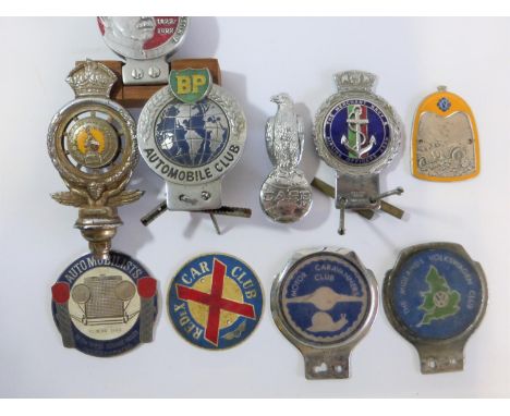 AN RAC FULL MEMBER'S BADGE dating pre-1952 with a South Africa enamel badge, also a Gaunt Merchant Navy, BP Automobile Club, 