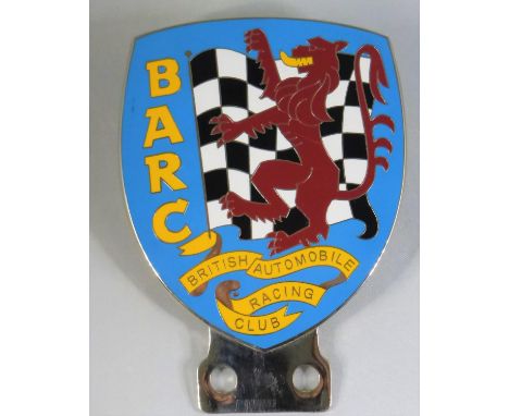 B.A.R.C. MEMBERS CAR BADGE.  A modern five-colour enamel badge, in excellent unused, ready to mount condition.