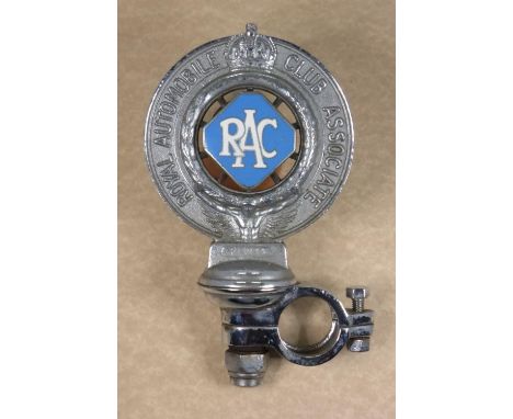 ROYAL AUTOMOBILE. CLUB. A c1937 badge with its correct diamond shaped enamel RAC centre, although the last of the Mazac struc