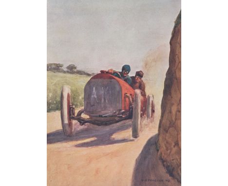 RECORD OF MOTOR RACING BY GERALD ROSE.  A rare and celebrated 1909 first edition printed by George Reveirs of London, being a