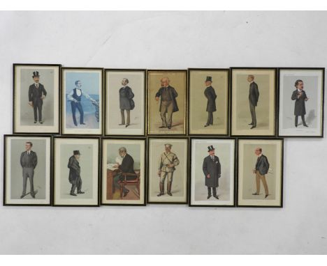 Thirteen various Vanity Fair prints, including Lloyd George, framed