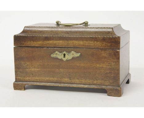A George III mahogany tea caddy