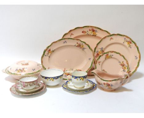A Royal Albert primrose pattern tea set, together with a six place 'Rosedawn' part dinner service, and a Haviland Limoges for