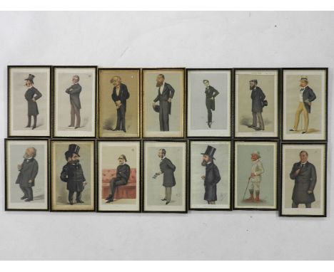 Fourteen various Vanity Fair prints, including Statesmen, Men of the Day, framed