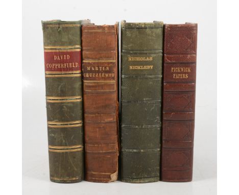 Charles Dickens, Postumous Papers of The Pickwick Club, illustrated by R Seymour and Phiz, Chapman &amp; Hall, 1837, red calf