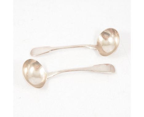 A Georgian silver ladle, Christopher &amp; Thomas Wilkes Barker, London 1804; and another, William Eley &amp; William Fearn, 