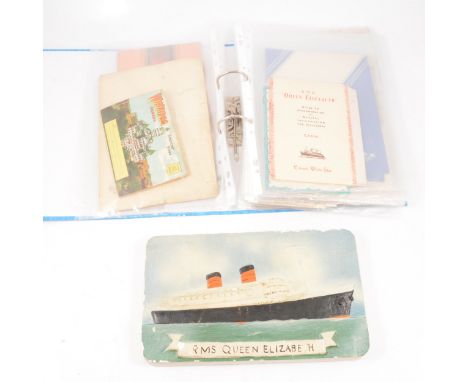 Cunard White Star ephemera, circa 1948, passenger lists, menus, general cabin information, concert programmes, Queen Mary, Qu