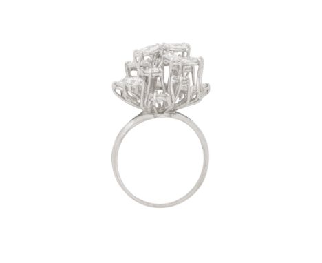 DIAMOND DRESS RINGMarquise and brilliant-cut diamonds, diamonds approx. 2.10cts total, ring size approx. OFor further informa