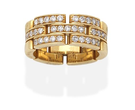 CARTIER : 'MAILLON PANTHÈRE' DIAMOND RINGBrilliant-cut diamonds, signed Cartier, numbered, maker's mark, French Assay mark, r