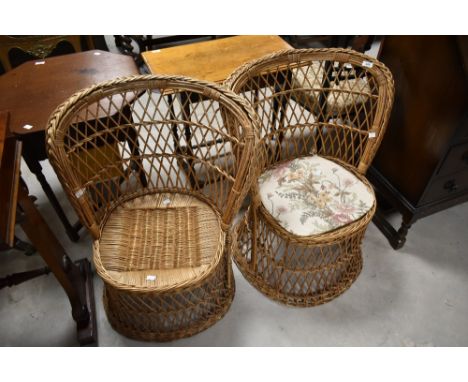 Two vintage wicker chairs