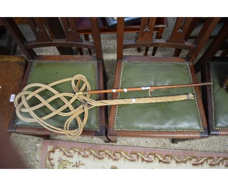 VINTAGE RIDING CROP AND A CARPET BEATER (2)