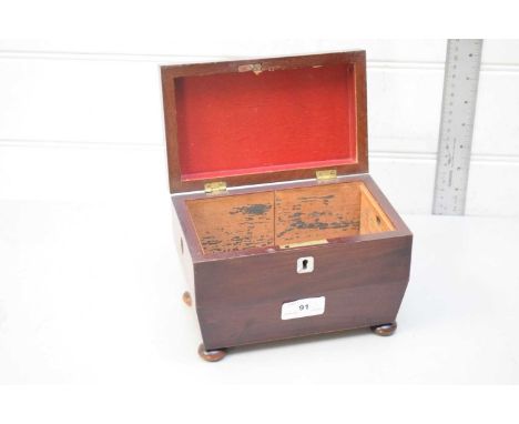 19TH CENTURY SARCOPHAGUS FORMED TEA CADDY
