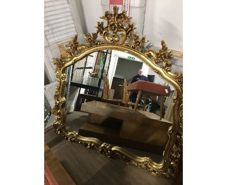 LOVELY GOLD FRAME MODERN OVERMANTLE MIRROR