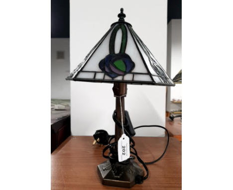 A TIFFANY STYLE LAMP