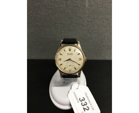 ROLEX 9CT GOLD PRECISION WATCH
