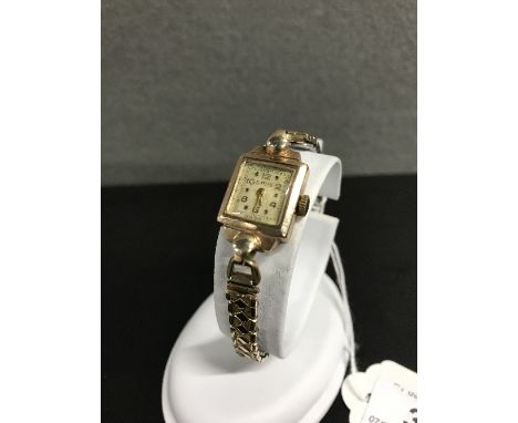 LADIES 9CT GOLD WATCH (NEEDS ATTENTION)