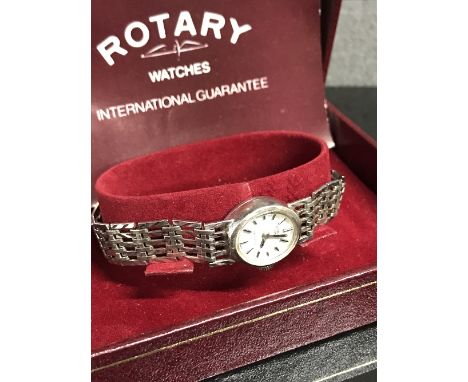 LADIES SILVER ROTARY WATCH